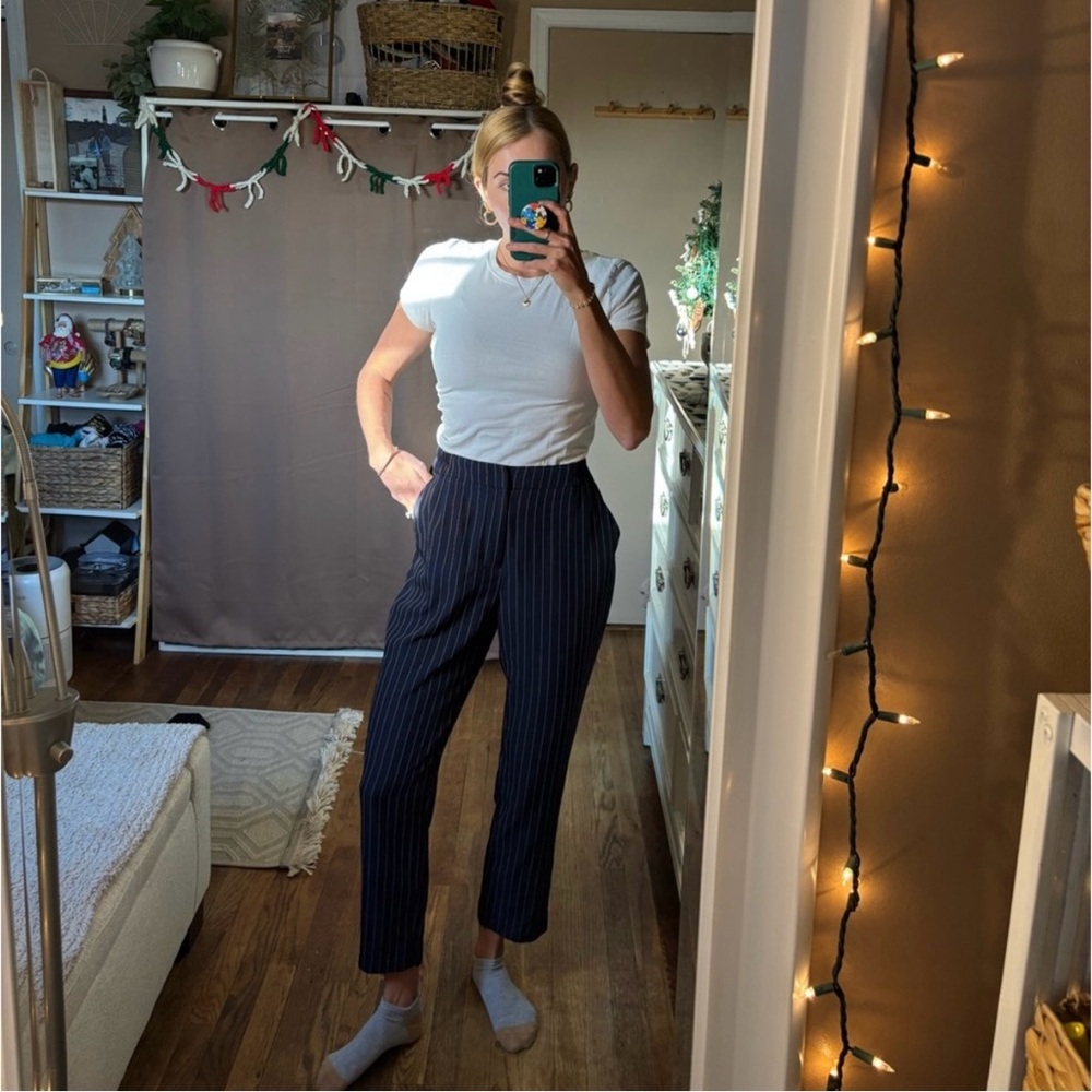 Target a new say stretch pin striped high waisted trousers - Picture 9 of 15